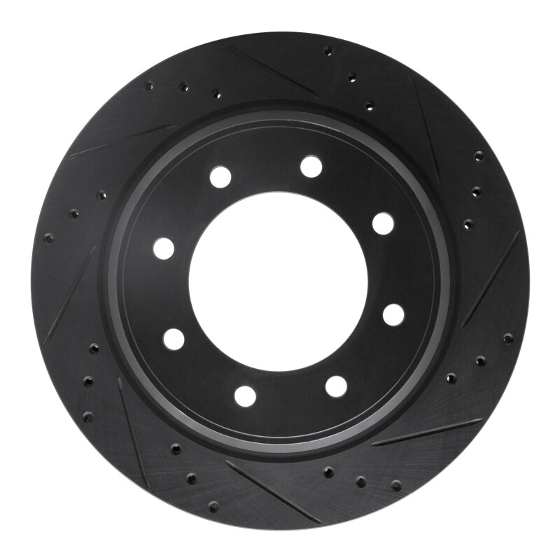 Nissan NV1500 Brake Rotor (1) - Rear Right - R1 Concepts - Drilled & Slotted - Black - `12-`21